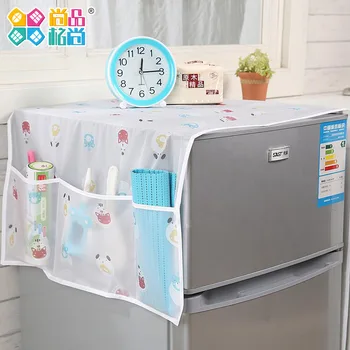 

PEVA Refriderator Cover Dust Cover Roller Washing Machine Bedside Table Cover Towel Cover Single Door Microwave Oven Fabric