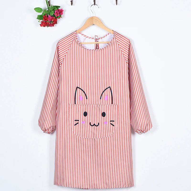 Senyue Kitchen waterproof and oil-proof long-sleeved household apron fashion cute overcoat for adult women breathable package