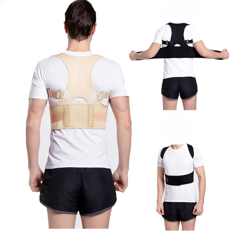

Adjustable Magnetic Posture Corrector Male Female Back Srace Shoulder Belt Lumbar Straight Support S-4XL