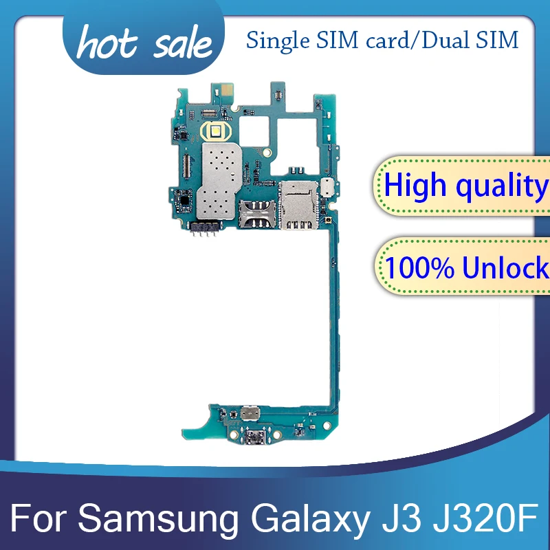 Материнская плата 100% разблокированная для Samsung Galaxy J3 J320Y/J320F хорошо