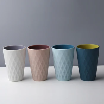 

Simple Bathroom Tumblers Washing Cup Home Double Layer Mouthwash Toothbrush Cups Portable Traveling Camping Mug