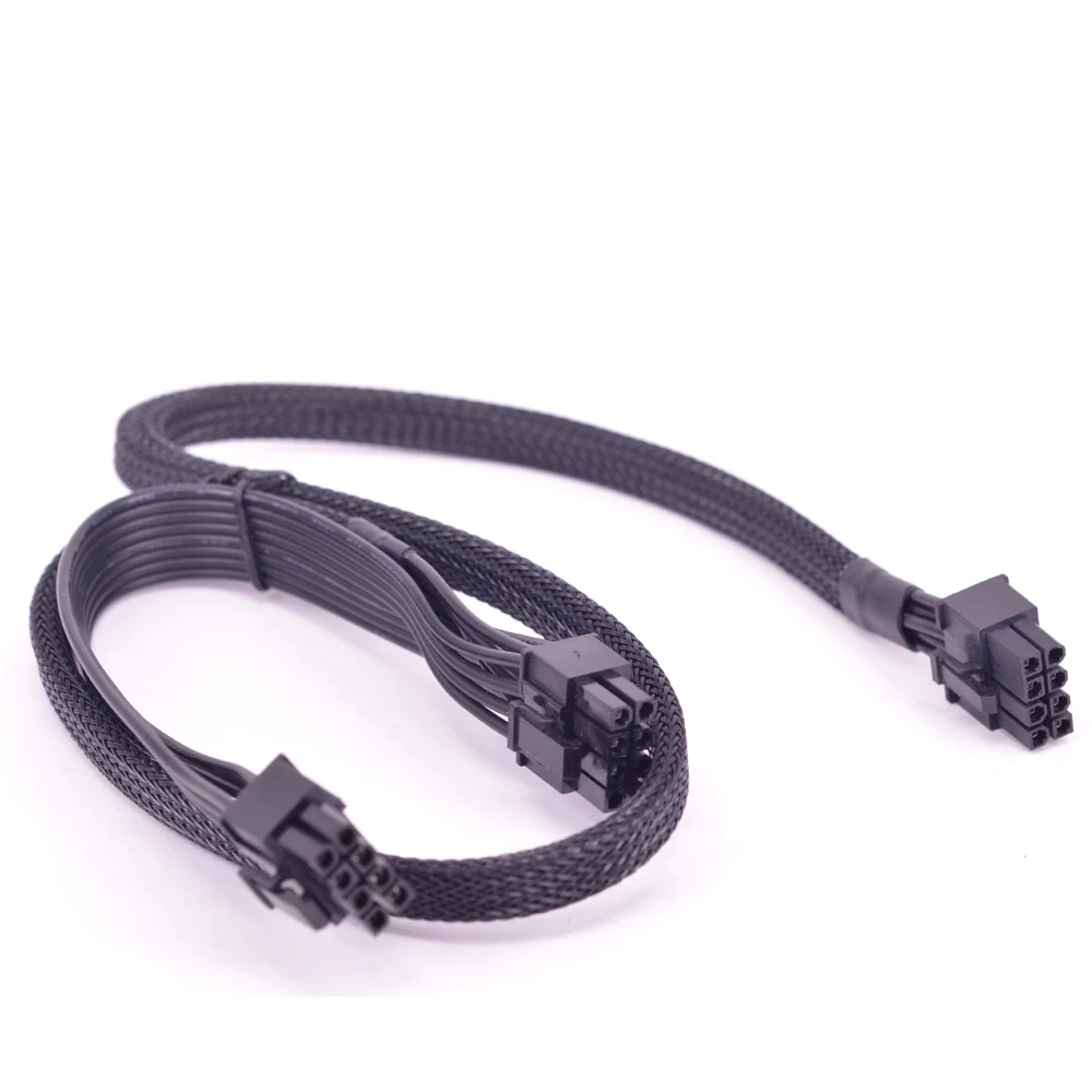 PCIe 8pin to 2 Ports 6+2Pin Power Supply Cable Flat Sleeve For Seasonic PRIME Gold SSR-1000GD SSR-850GD SSR-750GD SSR-650G