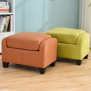 

Nordic Single Sofa Chair Simple Small Family Double Bedroom Hotel Coffee Shop Net Coffee Room Cloth Sofa Shoe Changing Stool