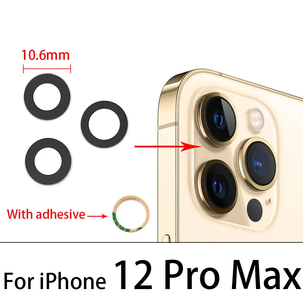 Glass-Lens iPhone Camera Back 8-Plus Rear for 6/7/8-plus/.. with Adhesive 2pcs/Lot Mini