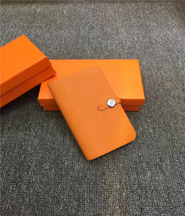 orange Kafunila роскошный бренд натуральная коровья кожа Женский кошелек женский дизайнерский деньги кошелек личи держатель для карт Монета Пакет - Цвет: orange