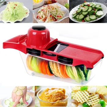 

Dobeli 9 in1 Multifunction Kitchen Hand Tool Stainless Steel Blade Vegetable Cutter Household Grater With a Peeler For Gift