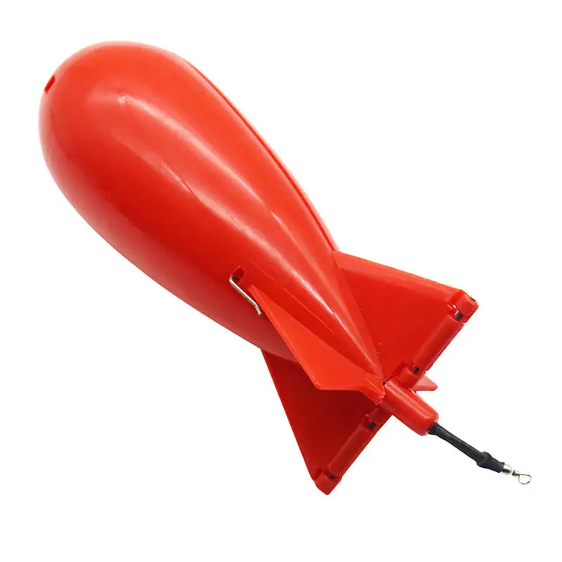 Метатель приманки для рыбы большой Карп Рыболовная ракета для прикармливания наживка ракета плавает рыболовный Фидер#2g06 - Цвет: Красный