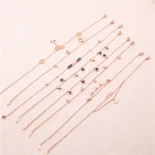 Стиль американский импорт 14 к золотые маленькие золотые бусины Золотой шар очень тонкий европейский и американский ножной браслет не выцветает