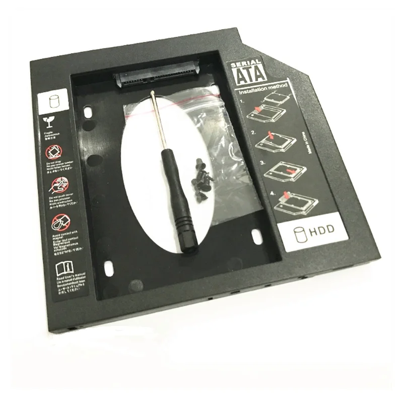 2 5 &quot2nd CD/DVD-ROM HDD жесткий диск Caddy лоток SATA 9 мм 12 7 Оптический отсек для ноутбука