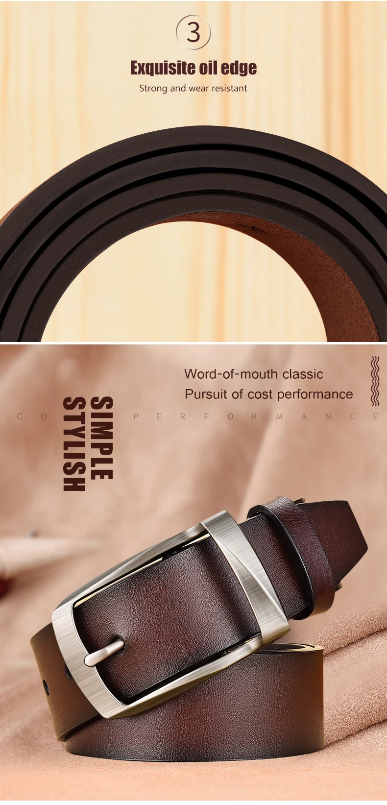 JIFANPAUL men's business retro fashion belt alloy material pin buckle with trend jeans students high quality belt free shipping