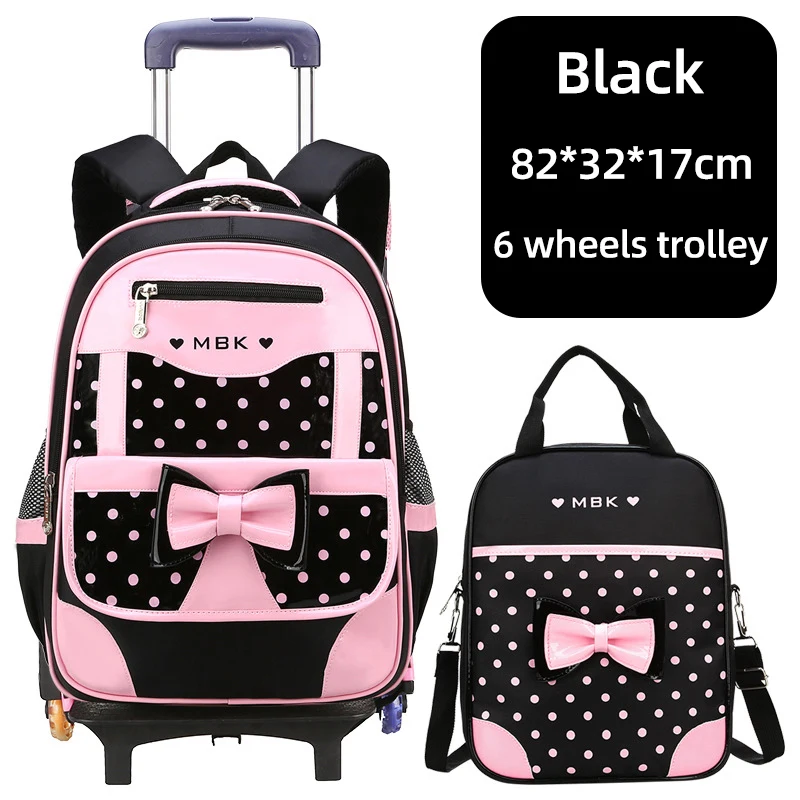 High Quality School Backpack Trolley With Wheels Waterproof Bags For Teenage Girls Luggage Bag Children Kid | Багаж и сумки