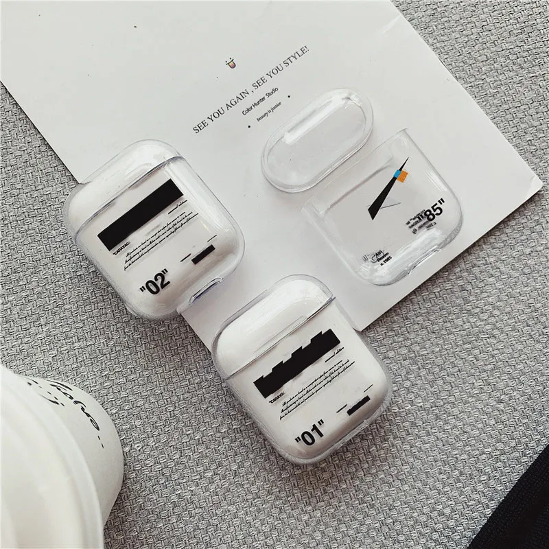 Модные сумки для Apple Airpods чехол Bluetooth аксессуары гарнитура наушники прозрачные fundas чехол для Airpods 1 2 Чехол Коробка