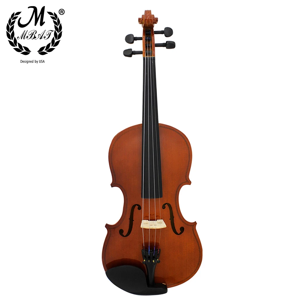 M MBAT AV-02 4/4 Natural Color Solid Wood Violin With Accessories High-quality Stringed Instrument For Music Lovers Beginners