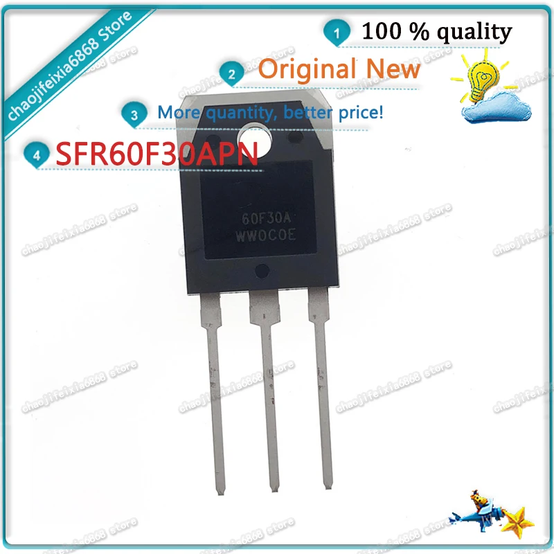 10 шт./лот! Диод Быстрого Восстановления SFR60F30APN 60F30A 60A300V TO-3P SFR60F30A для