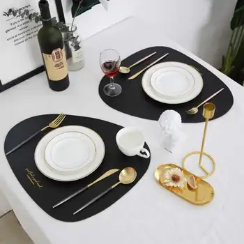 

Waterproof Oilproof Insulation Pad Coaster Household Leather Table Decoration Placemats
