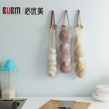 BUBM многоразовая сумка для хранения фруктов и овощей, сумки для продуктов, лук, чеснок, органайзер для хранения на кухне, сетчатые сумки