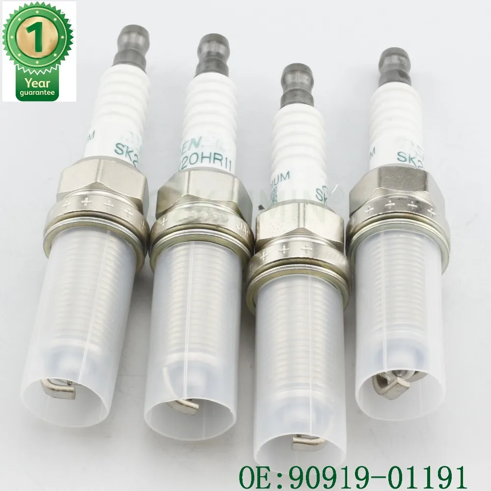 Автомобильный комплект аксессуаров 4X свечи зажигания OEM 90919-01191 SK20HR11 для Toyota Sequoia Tundra Lexus LX570
