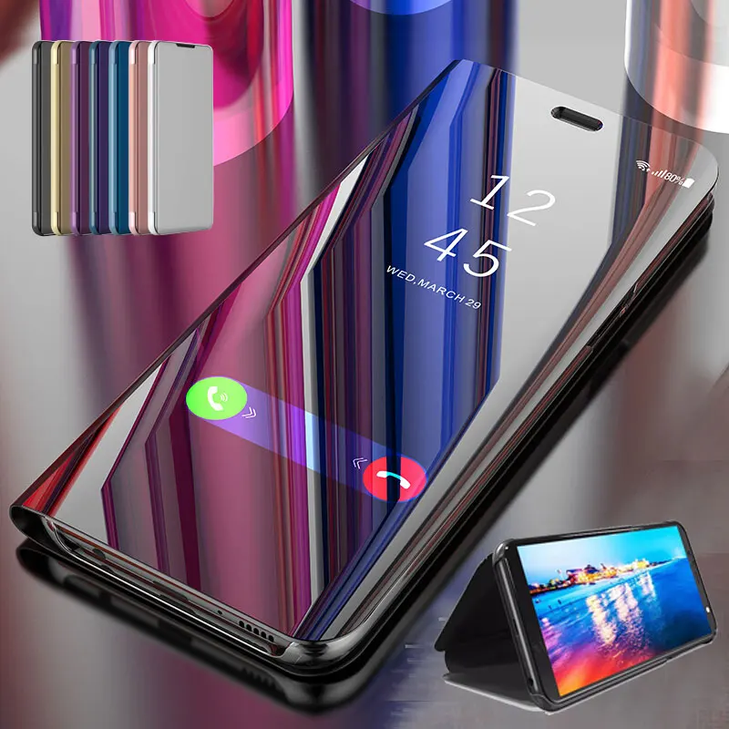 Зеркальный Чехол-книжка для OPPO Reno 2Z RX17 4 Neo Realme 5 3 X2 Pro 6 C2 X F11 A9 A11K A5 A3 2020 K1 | Мобильные