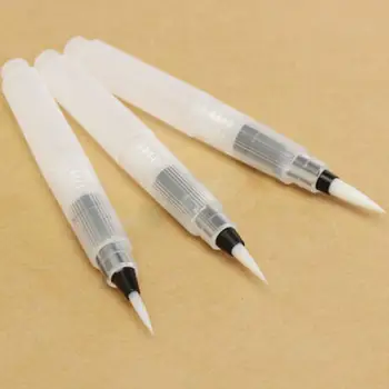 

3x Refillable Water Brush Pen Paint For Watercolor Calligraphy Beginner