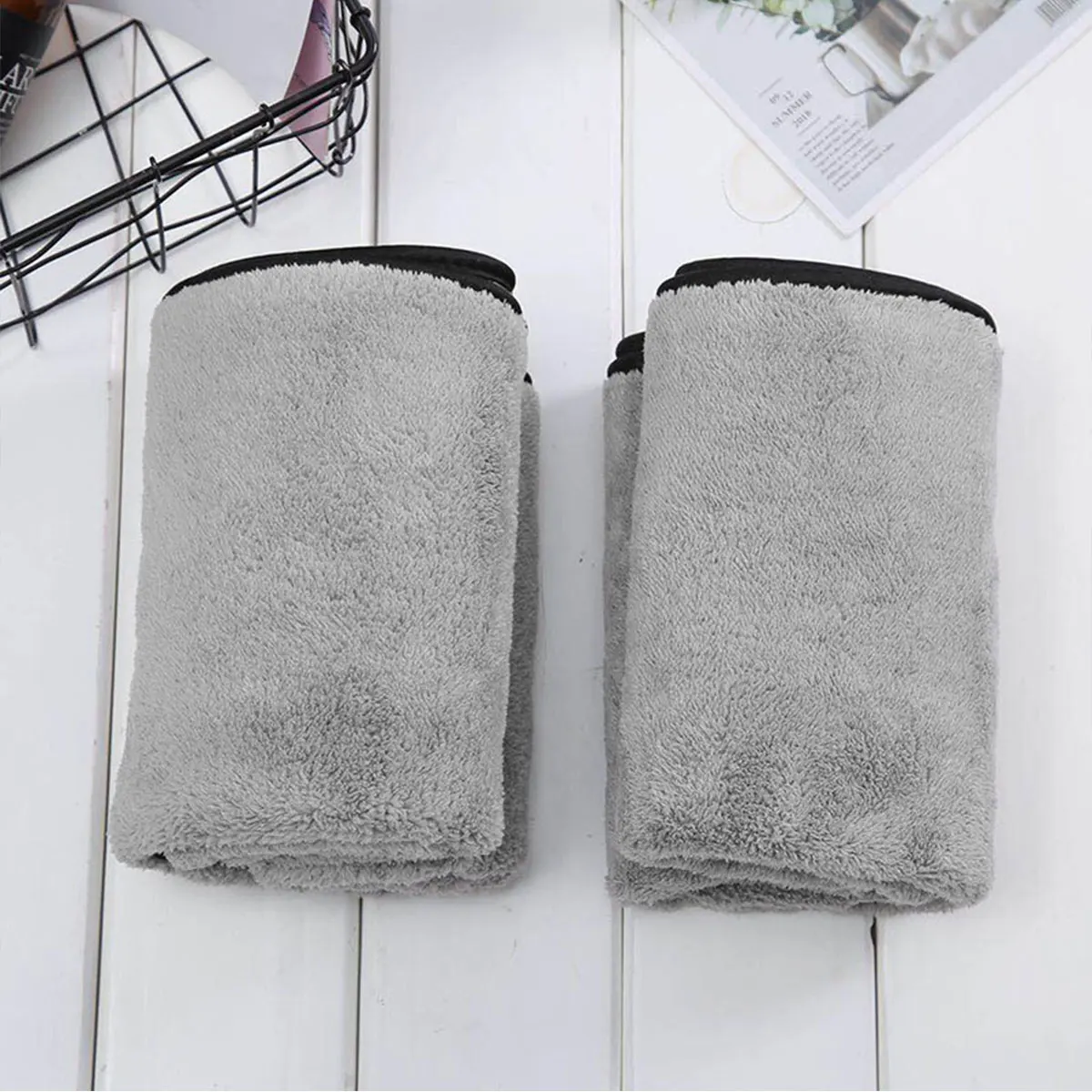 Car Care Super Absorbent Microfiber Car Cleaning Cloth Household Cleaning Coral Velvet Towel 100*40CM Ultra Size Towel