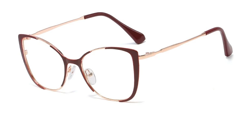 45955 кошачий глаз полуоправа очки оправа для мужчин и женщин Оптические модные компьютерные очки