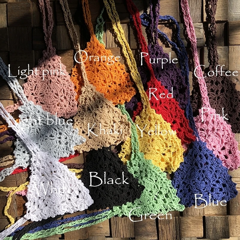 CROCHET BIKINI Micro Bikini Set Handmade Crochet G Thong String Beach Micro Swimwear Sexy Lingerie Sets