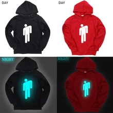 Billie Eilish/худи для детей; хлопковая толстовка с капюшоном для пары; светящаяся Толстовка Billie Elish; простая теплая детская одежда