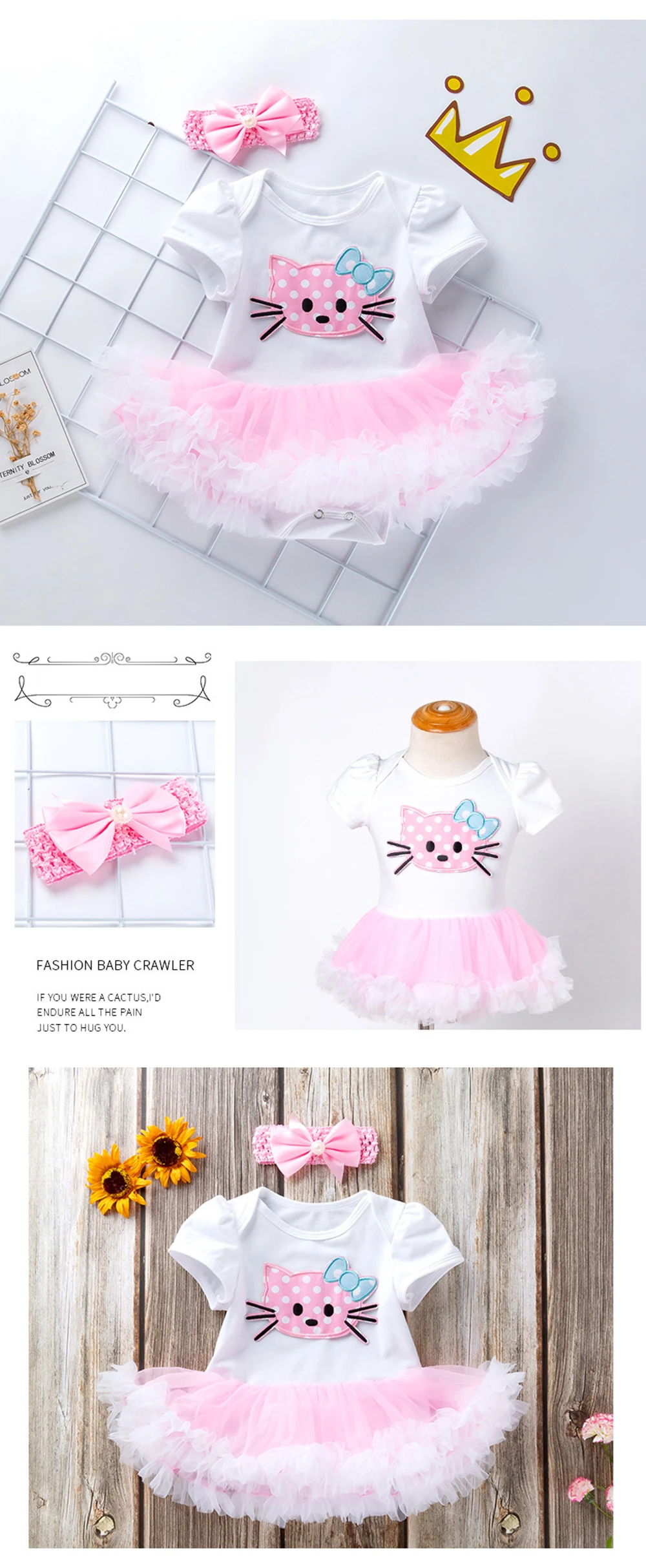 Infant Girl Rompers Dress Baby Girls Birthday Clothes Sets Outfits 2pcs Newborn Cotton Tutu Jumpsuit Party Clothes20190923_172742_020 - 副本