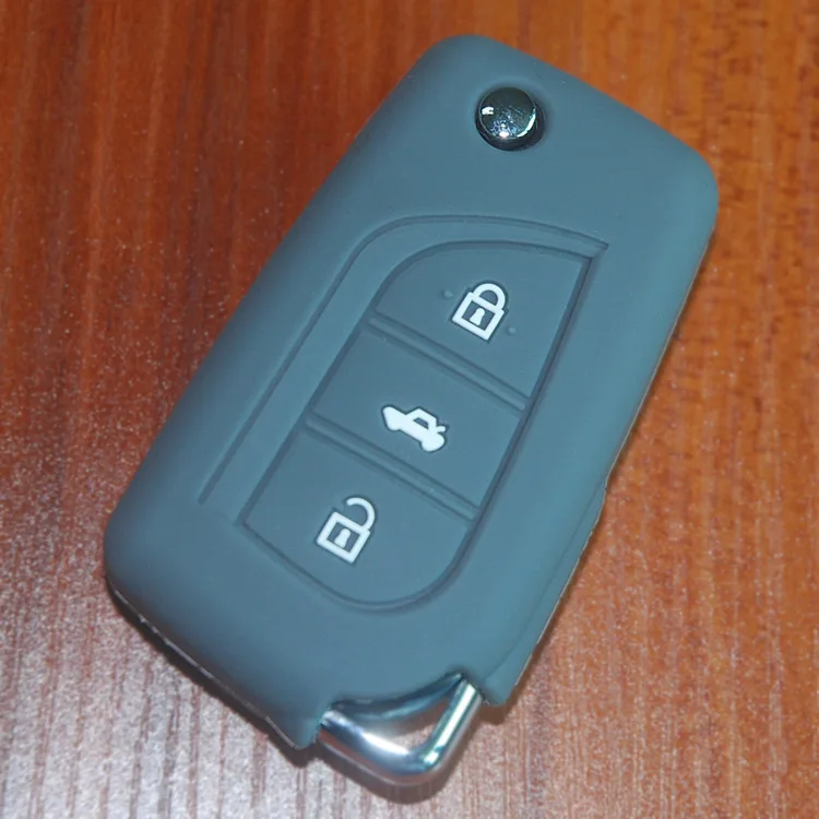 Подходит для Toyota складной 3 ключа силиконовый чехол для ключа мягкий Silcone ключ сумка автомобиль Toyota пульт дистанционного управления защитная сумка