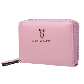 

Leather Small Wallet Women Luxury Brand Famous Mini Wallet Women Short Purses Female Short Coin Zipper Purse Credit Card Holder