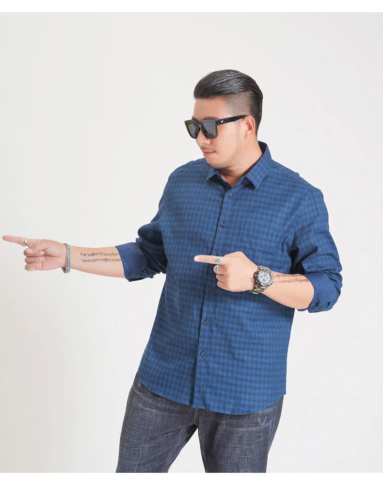 Мужские рубашки Slim Fit рубашки мужские модные деловые повседневные рубашки с длинными рукавами мужские рубашки для соцлиц Большие размеры 6XL 7XL 8XL