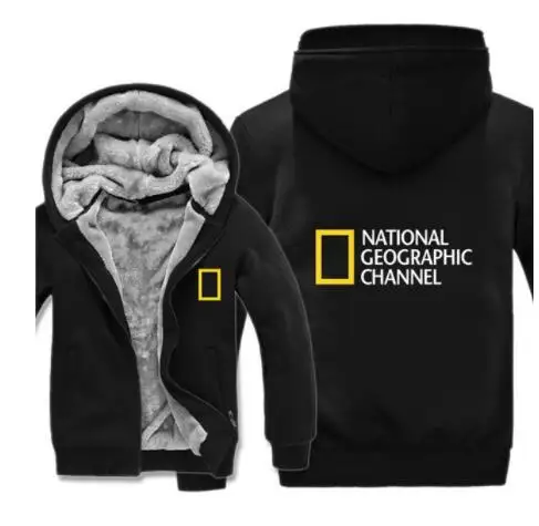 Для National Geographic Channel толстовки зимние мужские модные шерстяная куртка с подкладкой толстовки для мужчин пальто