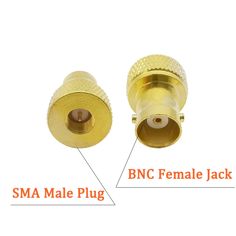 2 шт. антенна SMA разъем позолоченные штекер BNC ВЧ коаксиальный SMA-BNC серия радио