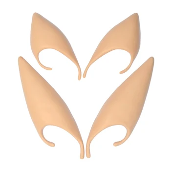 

1Pair Halloween Pointed Elf Ears Latex Angel Cosplay Party Decorations Adult Kids Toys Realistic Silicone Fun Props
