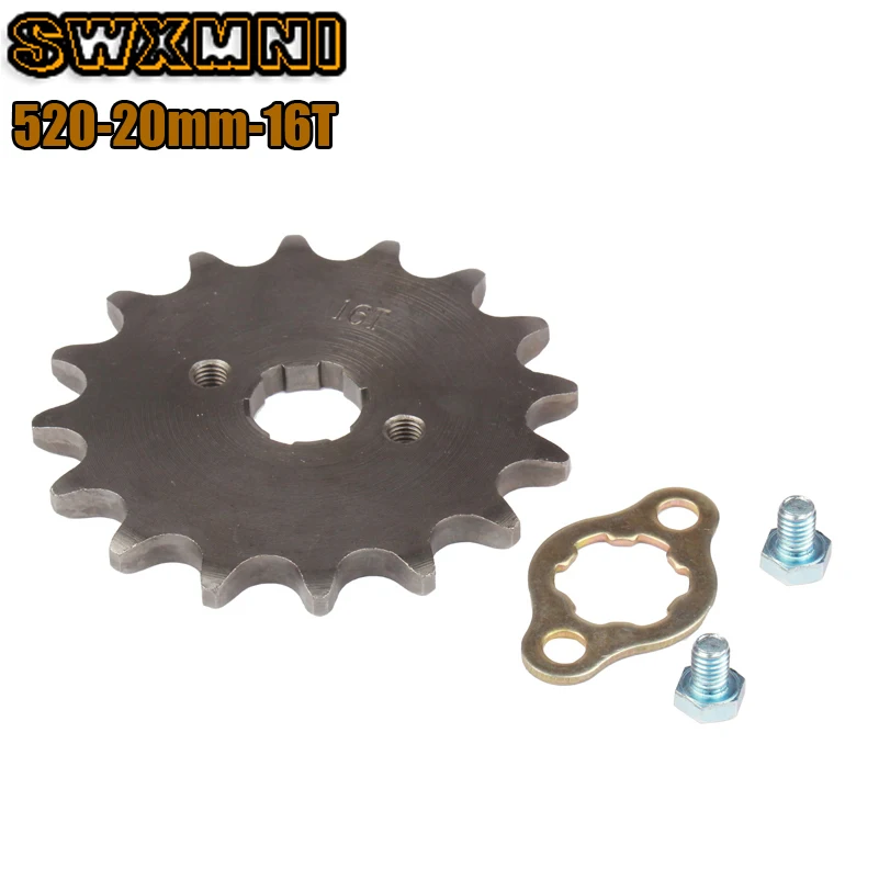 Motorcycle Steel 520 chain 20mm 16T Teeth Front Engine Sprocket For Honda Lifan ZongShen YCF ATV Quad Dirt Pit bike Buggy | Автомобили и