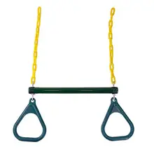 

Iron Kids Carabiner Locking Rings Chain Trapeze Swing Bar Outdoor Playing Set Gym Swing Games New