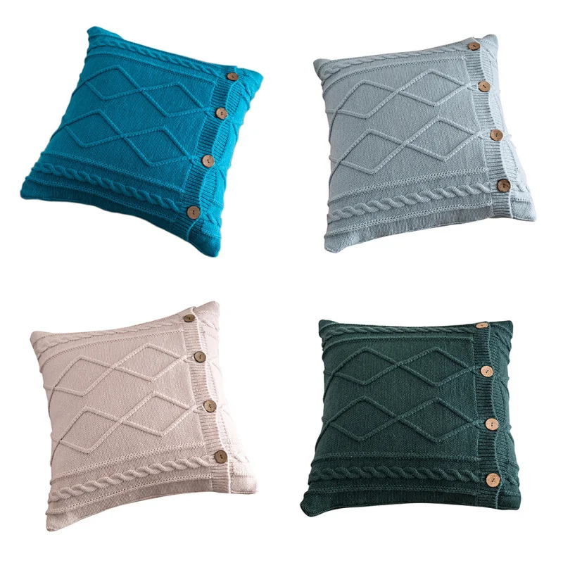 45X45cm1Pair Simple Plaid Bedding Pillow Sofa Car Throw Cushion Home Bedroom Office Decoration Supplies