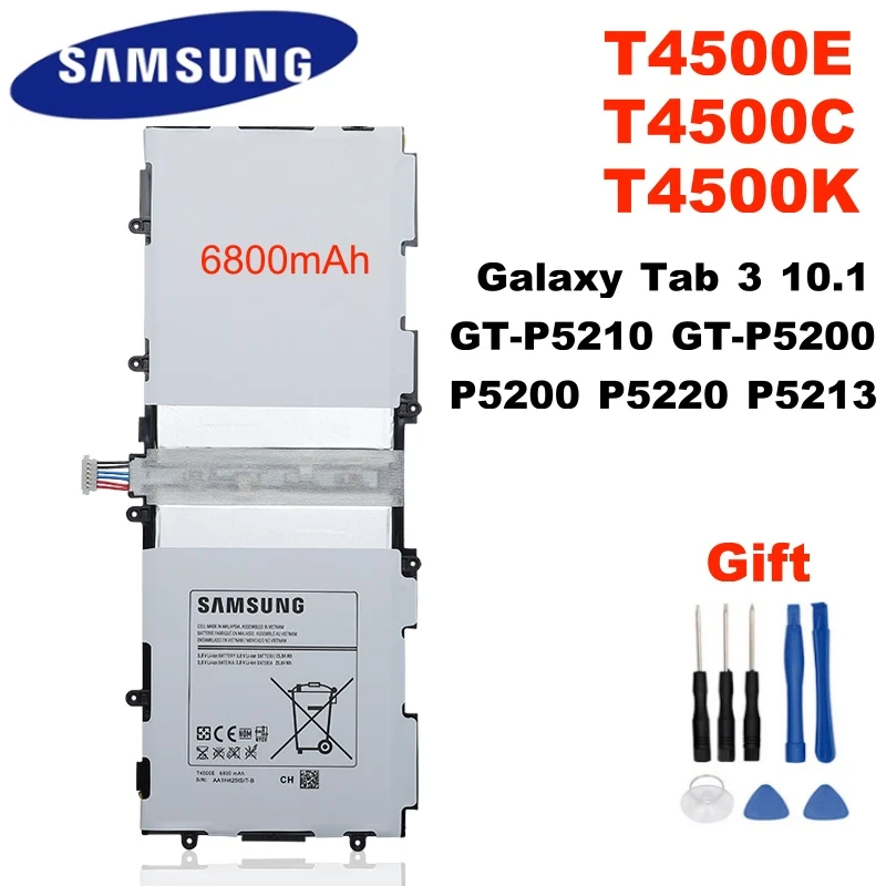 Оригинальная T4500E T4500C T4500K защитная плёнка для Samsung Galaxy Tab 3 10 1 планшет батарея GT P5210 P5200 P5220 P5213 6800 мА/ч +