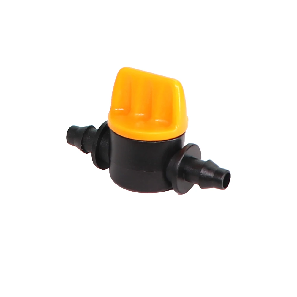 10PCS 1/4'' Barbed Mini Valve Shut Off Coupling Connectors for 4/7mm Hose Garden Water Irrigation Pipe Adaptor Greenhouse drip irrigation kit near me