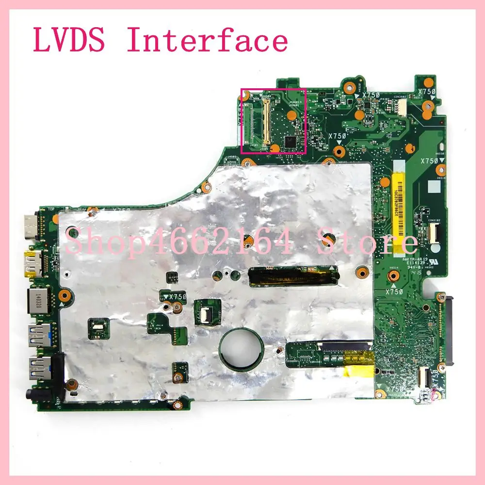 incredible  X750JN Mainboard I7-4700HQ CPU GT840M 2GB REV 2.0 For ASus X750J X750JN X750JB Laptop motherboard 9
