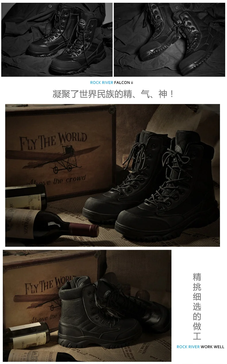 Unisex High Top Military Tactical Boots Men Leather Outdoor Waterproof Hunting Boots Women High Quality Camo Desert Magnum Boots