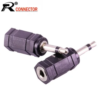 

100pcs/lot 3.5mm Mono Plug to 3.5mm Mono Jack Male to Female 3.5mm Audio Adapter 3.5mm Earphone Headphone Adapter