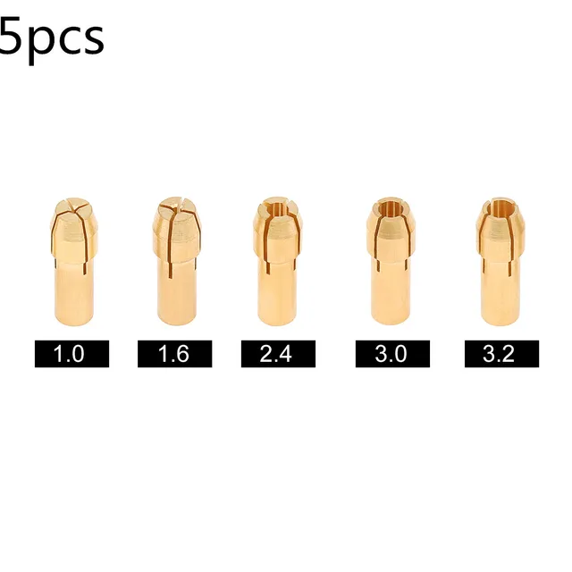 5/7/10pcs Drill Chuck Collets Set of Quick Chuck  0.5 0.8 1.0 1.2 1.5 1.8 2.0 2.4 3.0 3.2mm Set Fit Nut Mini Tools 5pcs