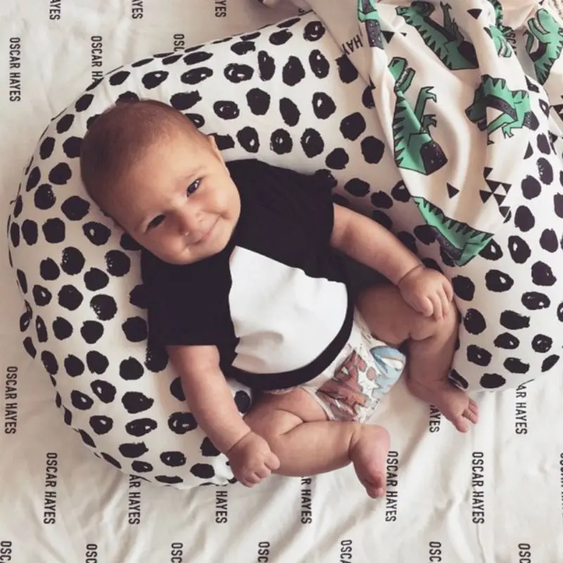 Baby U-shaped Breastfeeding Pillowcase Multi-function Removable Washable Printed Pillow Cover (Just cover)