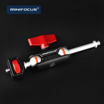 

Minifocus Dual 1/4" Mounting Adapter for Monitor Microphone LED Video Light Flashlight Magic Arm Mount Bracket Double Ball Head