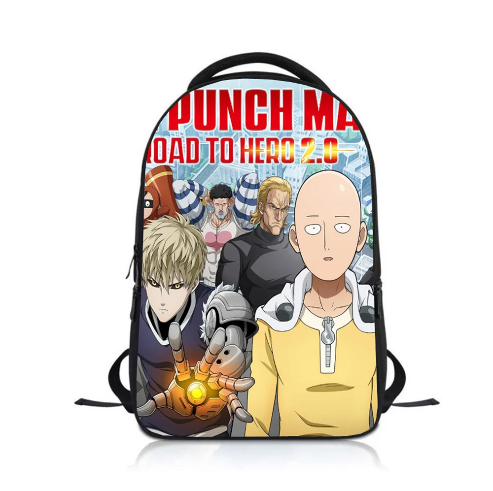 

Boys Girls Rucksack Kindergarten Bookbag Anime ONE PUNCH-MAN Students Backpack School Bag Children Cartoon Knapsack