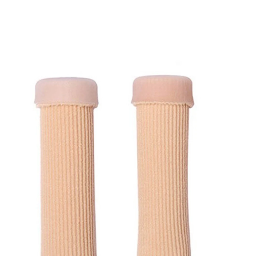 2 PCS Gel Fabric Toes Tube Protectors Finger Toe Separator Silicone Fingers Toes Corrector Fabric Gel Tube Toe Protector 2 Sizes