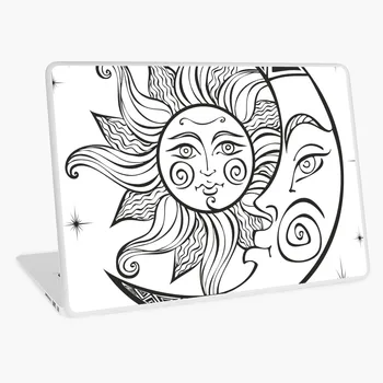 

Sun and moon laptop skin stickers 15.6" notebook sticker computer decal 17" 14" 13"for mac pro xiaomi lenovo hp