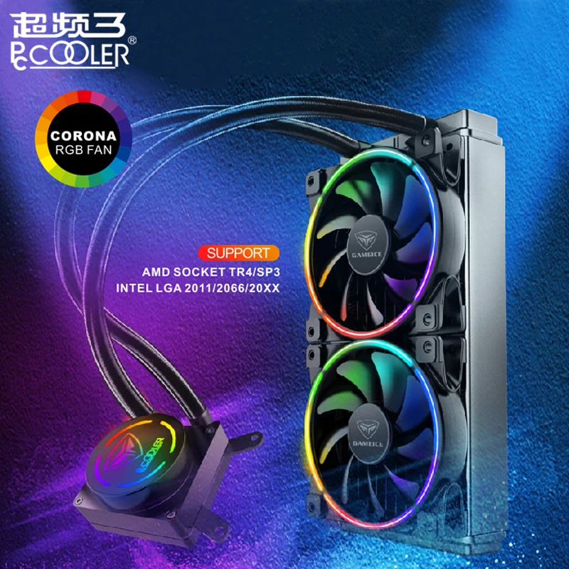 Кулер Pccooler для процессора чехол с водяным охлаждением со встроенным компьютером