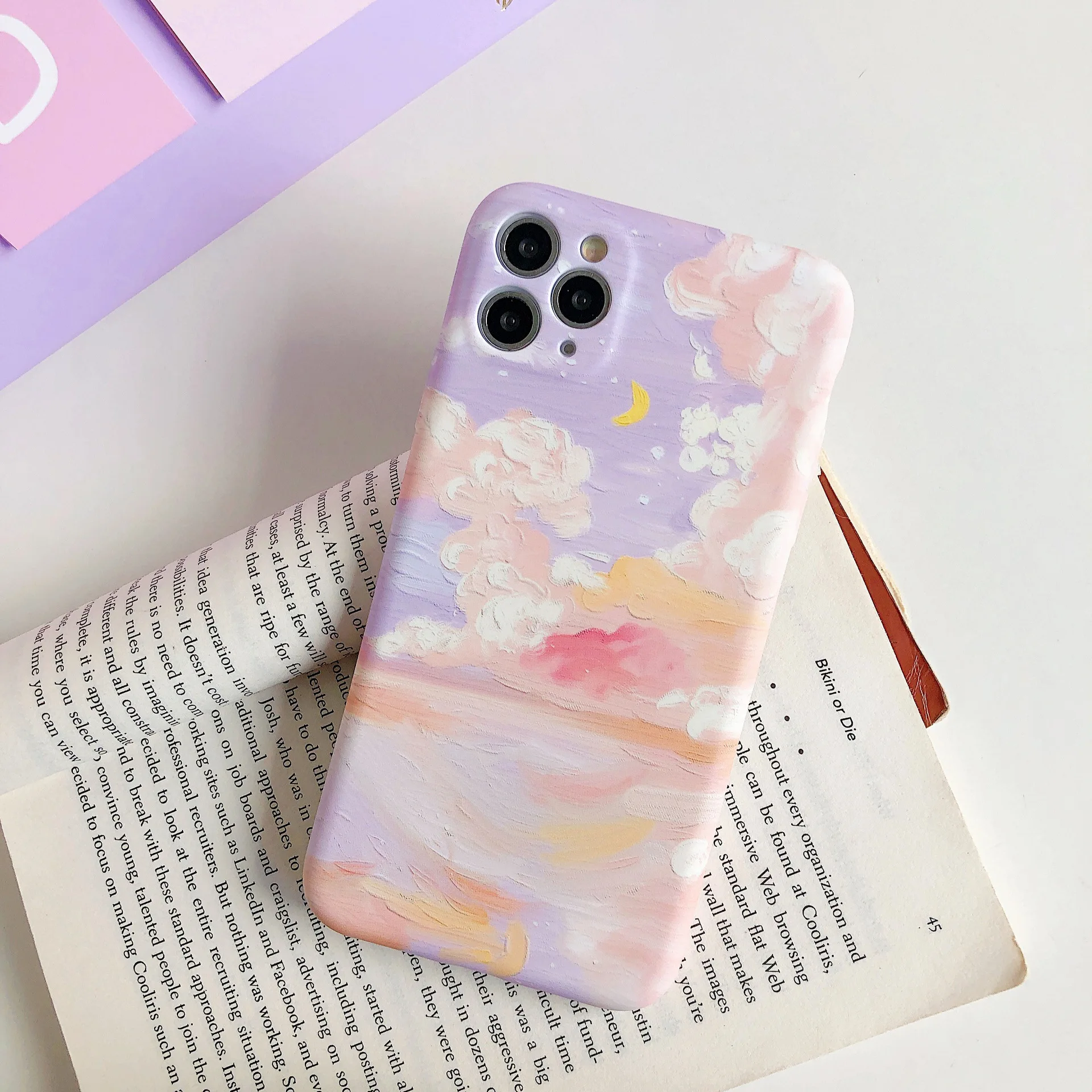 Retro Night Sky Moon Oil Painting Art Phone Case For Apple Iphone 12 11 Pro Max Xr Xs Max X 7 8 Plus 7plus Case Cute Soft Cover Phone Case Covers Aliexpress